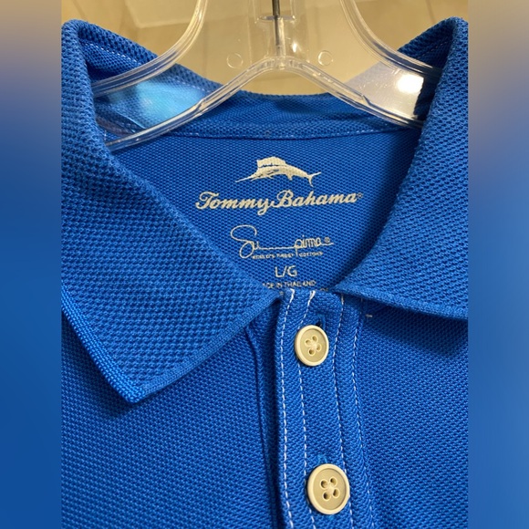 NWOT Tommy Bahama men's 3-button placket long sleeved polo shirt, size Large. - Picture 3 of 5